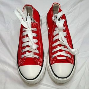 JL Hang girl's red canvas sneakers